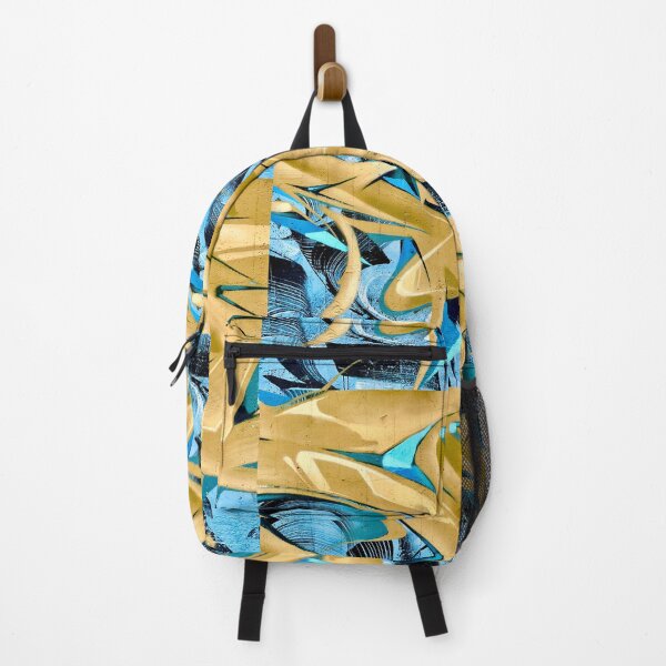 Item preview, Graffiti wall art wall art blue abstract yellow designed and sold by Tropical Blood.