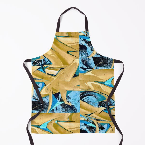 Item preview, Graffiti wall art wall art blue abstract yellow designed and sold by Tropical Blood.