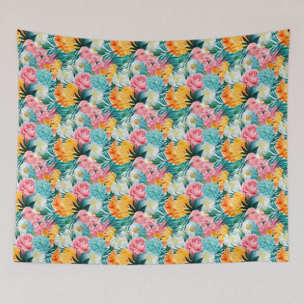 Item preview, Tropical Seamless Blooming Flower Patterns designed and sold by SynthPrint.