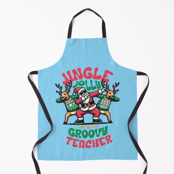 Item preview, Teacher - Holly Jingle Jolly Groovy Santa and Reindeers in Ugly Sweater Dabbing Dancing. Personalized Christmas designed and sold by lunaticbear.