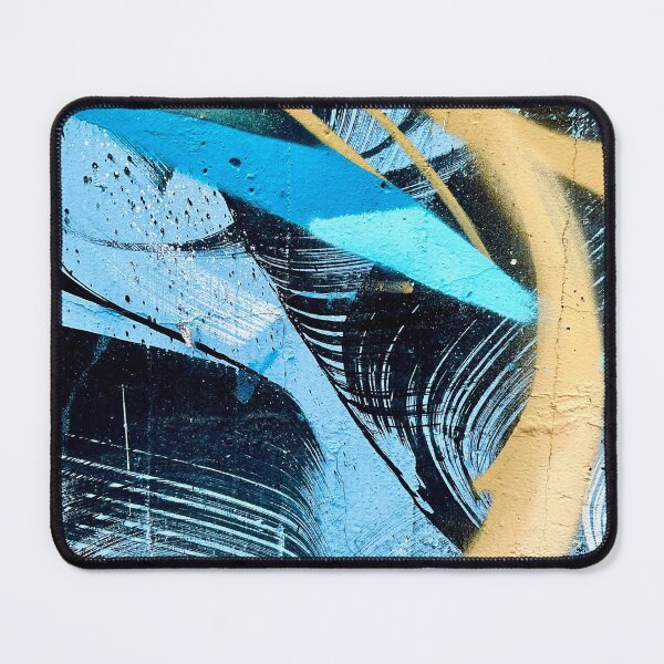 Item preview, Graffiti wall art wall art blue abstract yellow designed and sold by Tropical Blood.