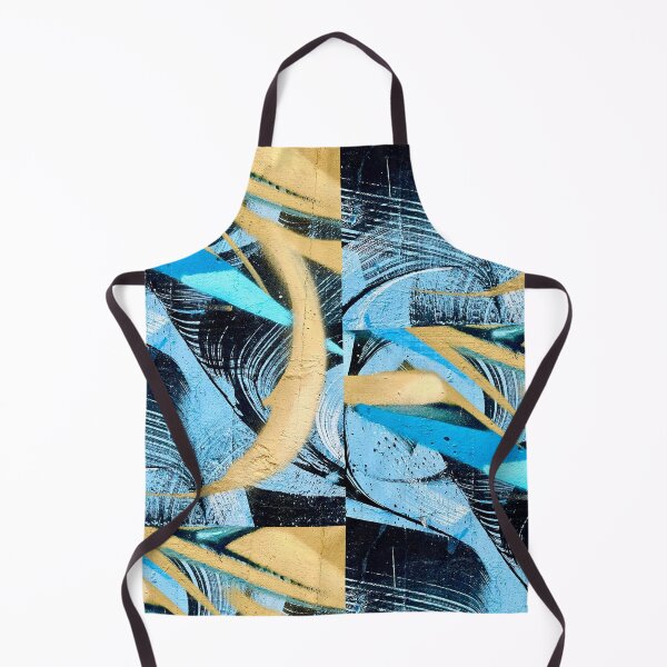 Item preview, Graffiti wall art wall art blue abstract yellow designed and sold by Tropical Blood.