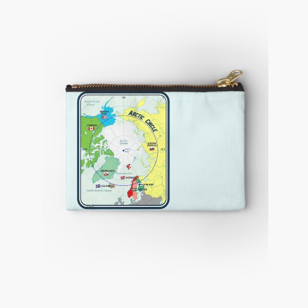 Item preview, Arctic Circle North Pole Map Sticker T-Shirt 02 designed and sold by OuterShellUK.