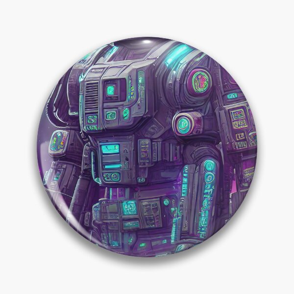 Item preview, Purple robot futuristic, scifi, robotics, cool, space, tech, cyber designed and sold by Cyber Kids.
