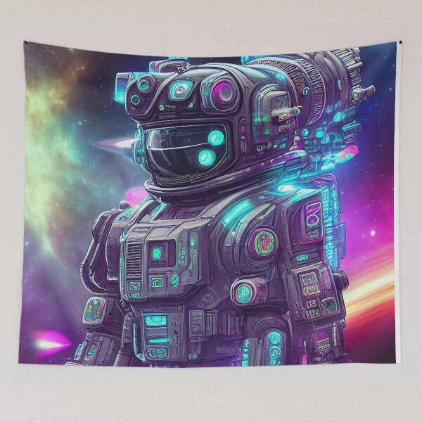 Item preview, Purple robot futuristic, scifi, robotics, cool, space, tech, cyber designed and sold by Cyber Kids.