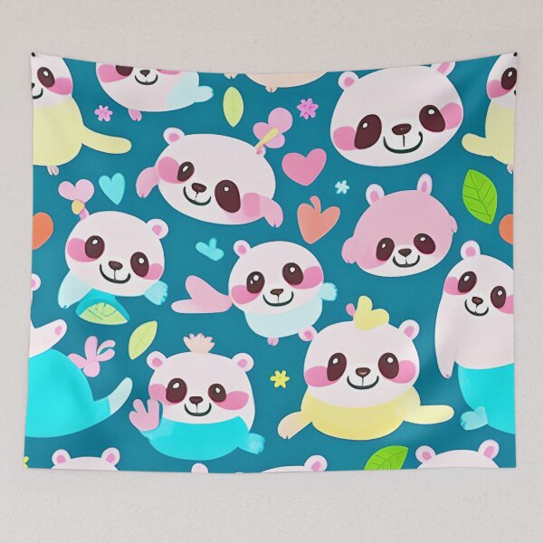 Item preview, The cutest pastel kawaii baby sloth faces pattern ever  designed and sold by 29Bumblebee.