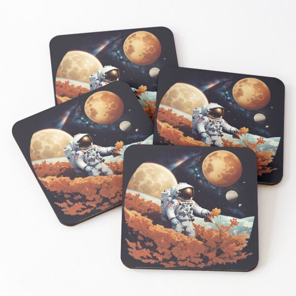 Item preview, Autumnal Astronaut in a Starry Universe designed and sold by ArtVibeInk.