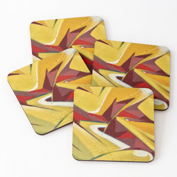 Item preview, Graffiti wall yellow red wall art  designed and sold by Tropical Blood.