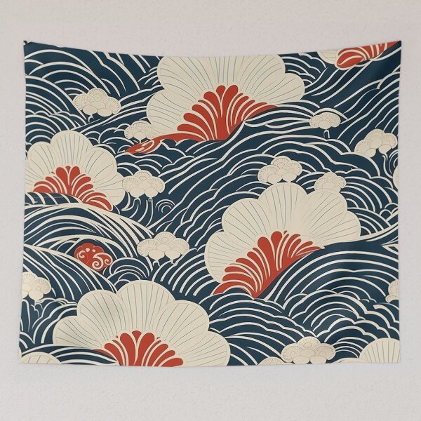 Item preview, Japanese inspired pattern designed and sold by Meeheemaha.
