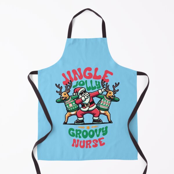 Item preview, Nurse - Holly Jingle Jolly Groovy Santa and Reindeers in Ugly Sweater Dabbing Dancing. Personalized Christmas designed and sold by lunaticbear.