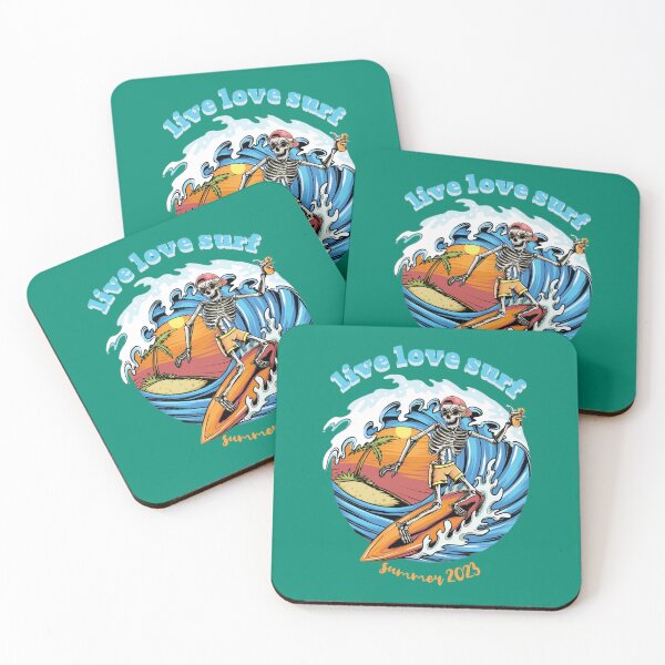 Item preview, Live Love Surfskulleton surfing  designed and sold by uribely.