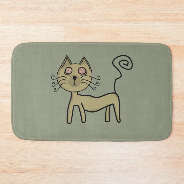 Item preview, Tired cat in shock lineart cartoon designed and sold by dagzzzol.