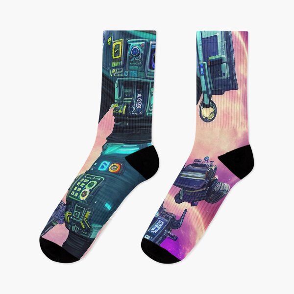 Item preview, Purple robot futuristic, scifi, robotics, cool, space, tech, cyber designed and sold by Cyber Kids.