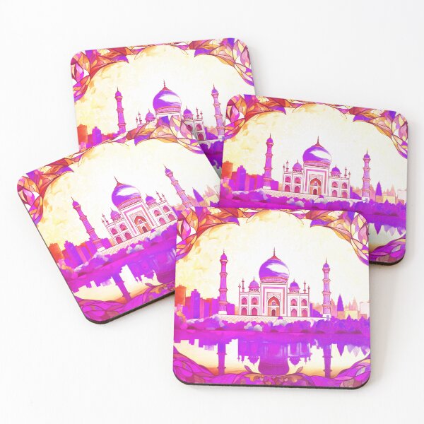 Item preview, The Taj Mahal, India, Indigo-pink, AI Generated Art - An Iconic Monument and Beautiful Tomb designed and sold by studioSharonKay.