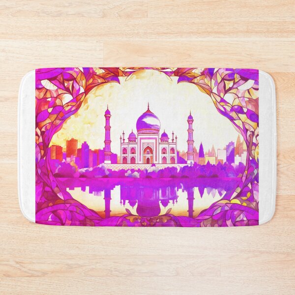 Item preview, The Taj Mahal, India, Indigo-pink, AI Generated Art - An Iconic Monument and Beautiful Tomb designed and sold by studioSharonKay.