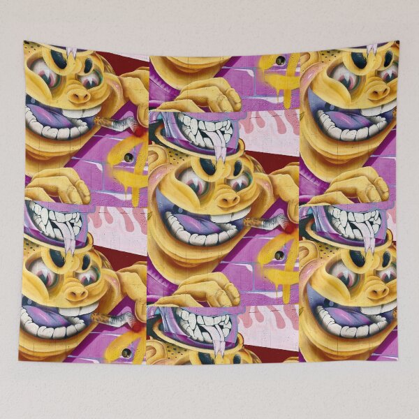 Item preview, Faces face wall art texture art graffiti  designed and sold by Tropical Blood.