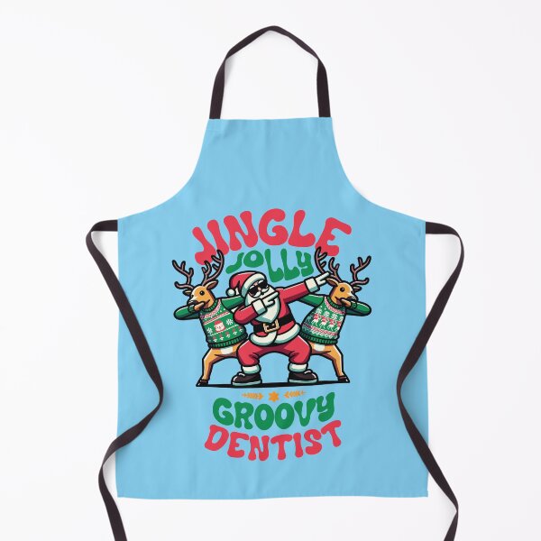 Item preview, Dentist - Holly Jingle Jolly Groovy Santa and Reindeers in Ugly Sweater Dabbing Dancing. Personalized Christmas designed and sold by lunaticbear.