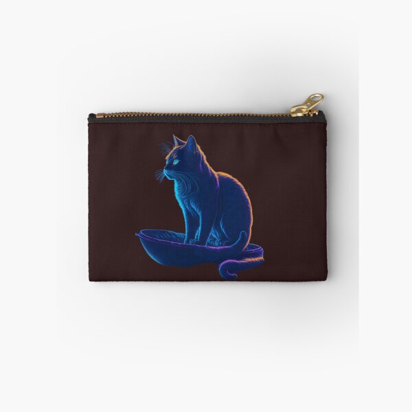 Item preview, Cute cat , neon light art, in the dark of night designed and sold by Bosskugental38.