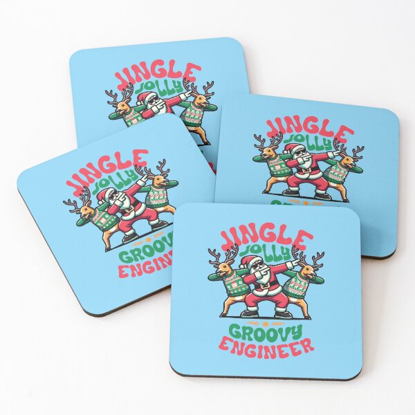 Item preview, Engineer - Holly Jingle Jolly Groovy Santa and Reindeers in Ugly Sweater Dabbing Dancing. Personalized Christmas designed and sold by lunaticbear.