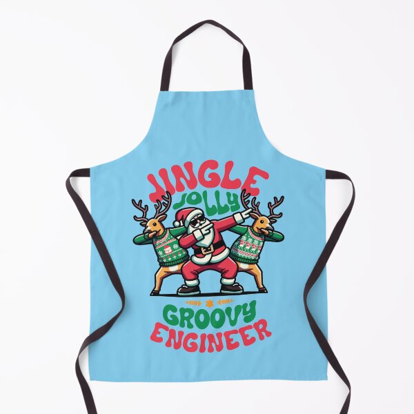 Item preview, Engineer - Holly Jingle Jolly Groovy Santa and Reindeers in Ugly Sweater Dabbing Dancing. Personalized Christmas designed and sold by lunaticbear.