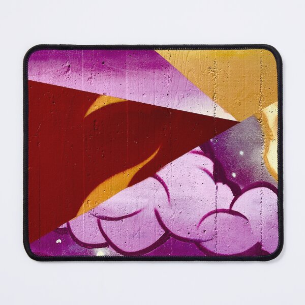 Item preview, Graffiti cloud texture wall wall art yellow red purple designed and sold by Tropical Blood.