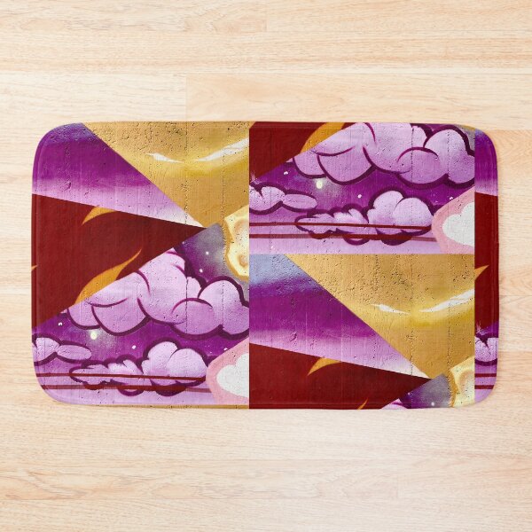 Item preview, Graffiti cloud texture wall wall art yellow red purple  designed and sold by Tropical Blood.
