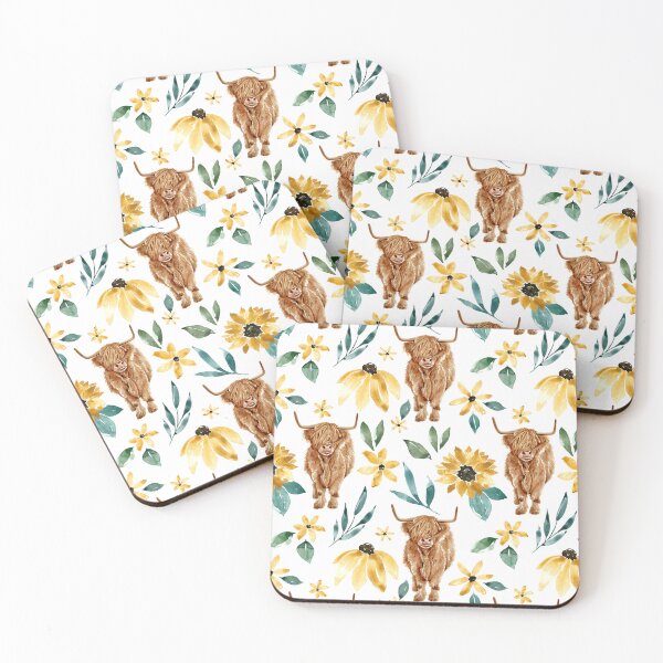Item preview, Highland Cow With Sunflowers designed and sold by cateandrainn.