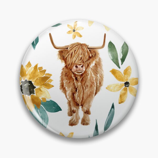 Item preview, Highland Cow With Sunflowers designed and sold by cateandrainn.