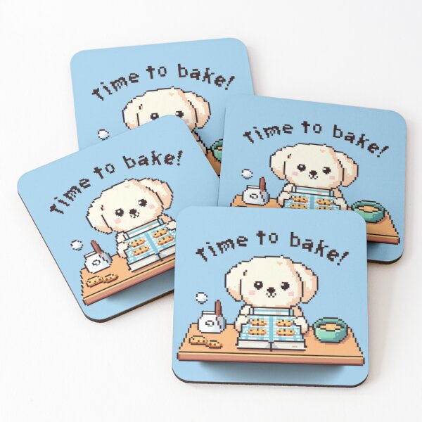Item preview, Cute Dog Baking Cookies designed and sold by FoxOfPixels.