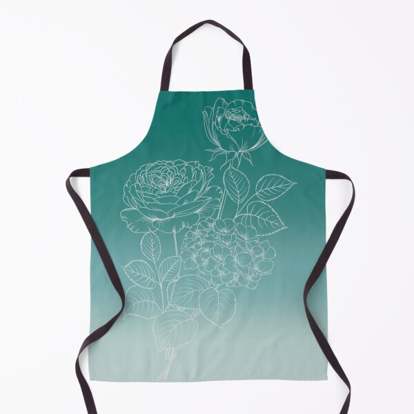 Item preview, Ocean Gradient with White Flowers designed and sold by RabbitHeartArt.