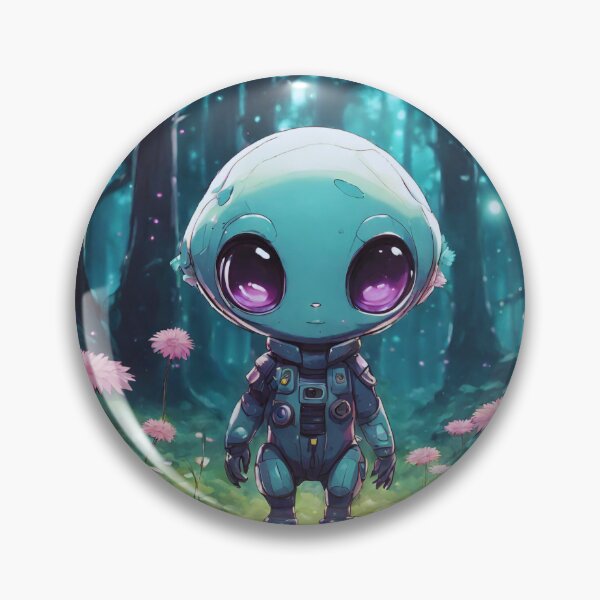 Item preview, Cute Alien In The Forest designed and sold by letsgetinspired.