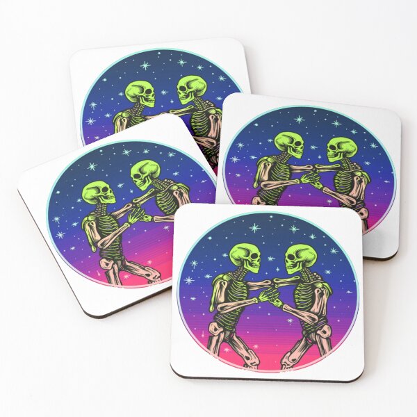 Item preview, skeleton couple in space designed and sold by Genoslugcs.