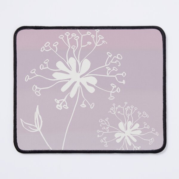 Item preview, Pink and Grey Gradient with White Dandelion  designed and sold by RabbitHeartArt.
