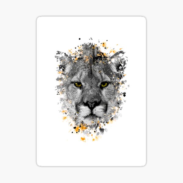 Vista previa del artículo con la obra «Pintura de salpicadura de puma», diseñado y vendido por jpvoodoo.