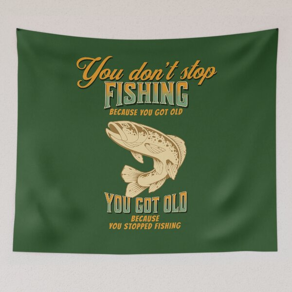 Item preview, You dont stop fishing because you got old - Bow fishing - Bassmasters - Bonefish - Fishing Rod holder - Fishing is my life designed and sold by JansenGS.