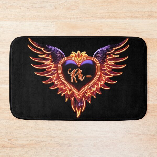 Item preview, Rhesus Negative Bloodline Heart With Wings Neon Glow designed and sold by Tau Tia L Douglass.