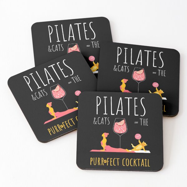 Item preview, Pilates & Cats are the purr-fect cocktail designed and sold by PoeticTheory.