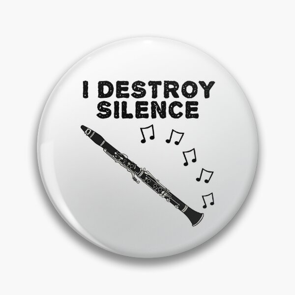 Item preview, Clarinet, I Destroy Silence, Clarinetist Woodwind Musician designed and sold by doodlerob.