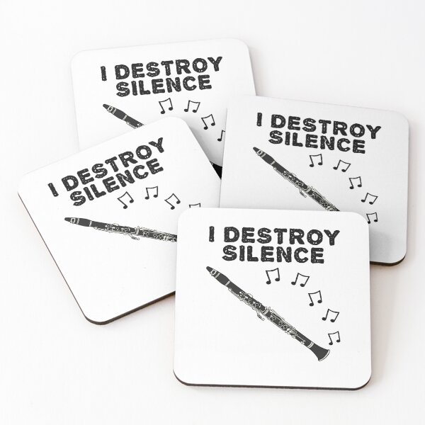 Item preview, Clarinet, I Destroy Silence, Clarinetist Woodwind Musician designed and sold by doodlerob.