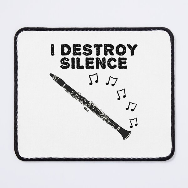 Item preview, Clarinet, I Destroy Silence, Clarinetist Woodwind Musician designed and sold by doodlerob.