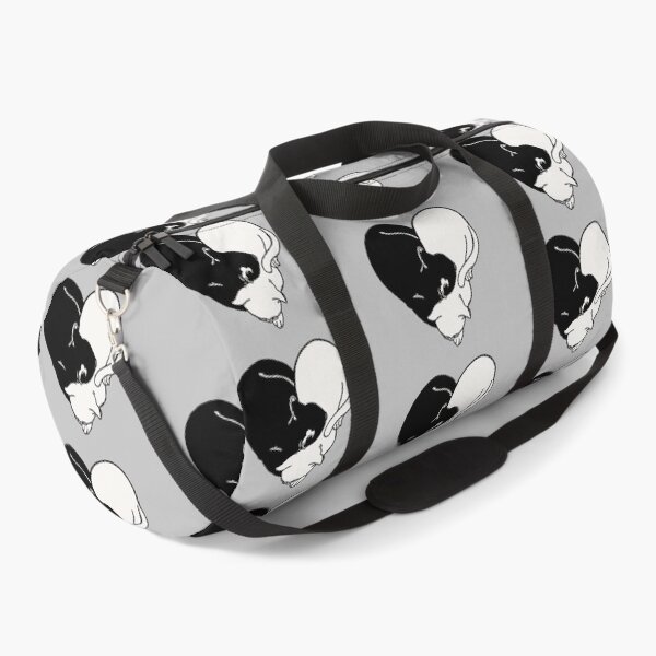 Item preview, Black and white cat snuggled together in the shape of a heart designed and sold by adesignworld.