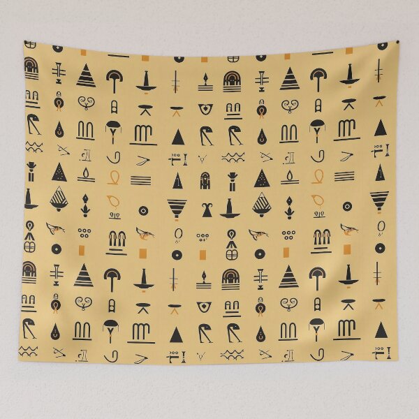 Item preview, Alphabet and various symbols at the Egyptian temple designed and sold by exitbird.