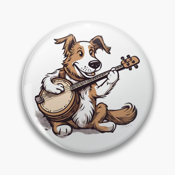 Item preview, Happy Dog Playing The banjo designed and sold by Urban-Celt.