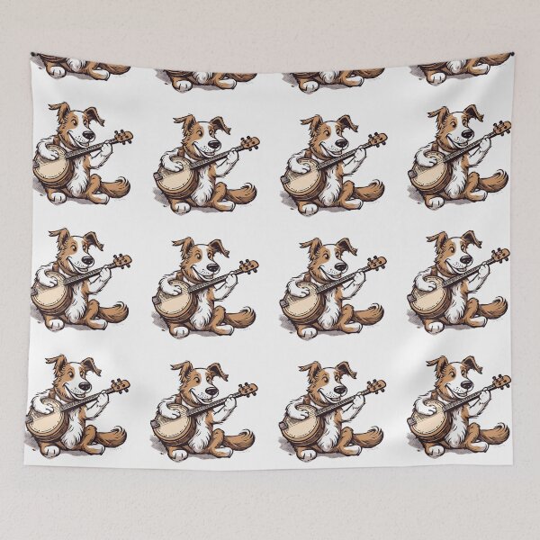 Item preview, Happy Dog Playing The banjo designed and sold by Urban-Celt.