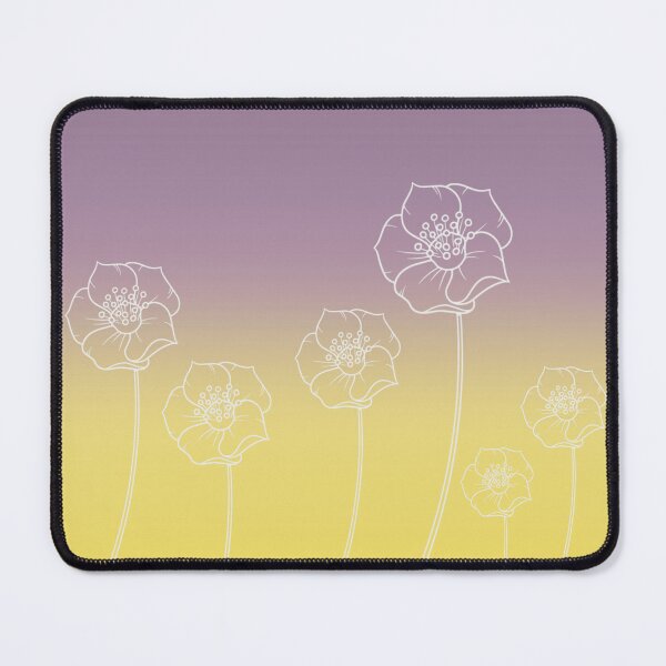Item preview, Purple and Yellow Gradient with White Flowers designed and sold by RabbitHeartArt.