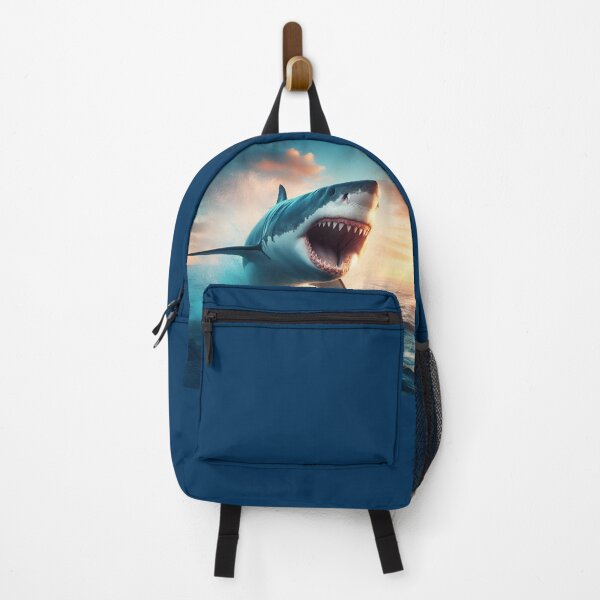 Item preview, Great white shark jumping out of the water designed and sold by ART-POD-PL.