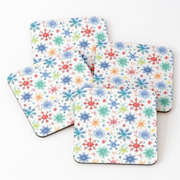 Item preview, Colorful snowflake water color seamless pattern 08 designed and sold by Phumtanis66.