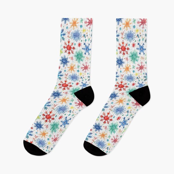Item preview, Colorful snowflake water color seamless pattern 08 designed and sold by Phumtanis66.