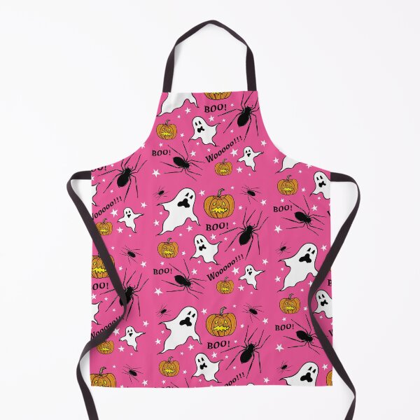 Item preview, Ghosts, Spiders, Pumpkins, Boo!, Wooooo!!! + Stars - Pink Background designed and sold by Helen McCartney Designs.