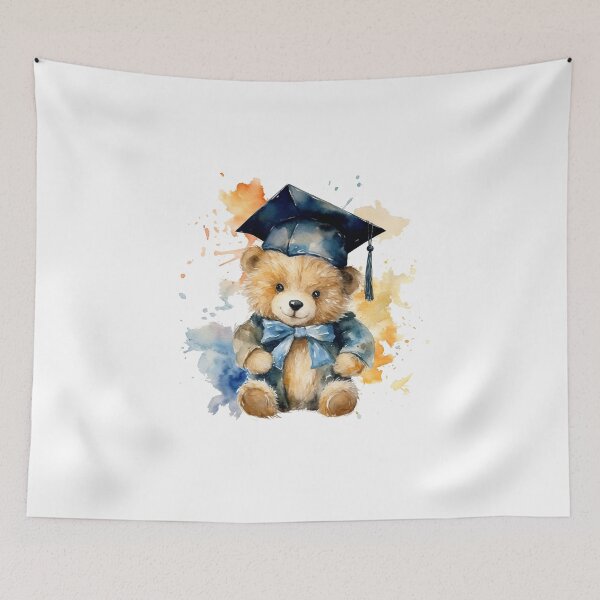 Item preview, Graduation Bear with Blue Bow designed and sold by OutbreakDesigns.